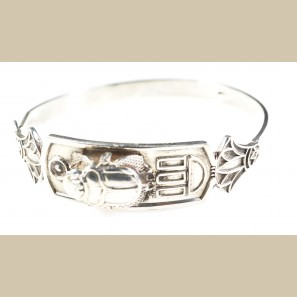 Silver Scarab Bracelet